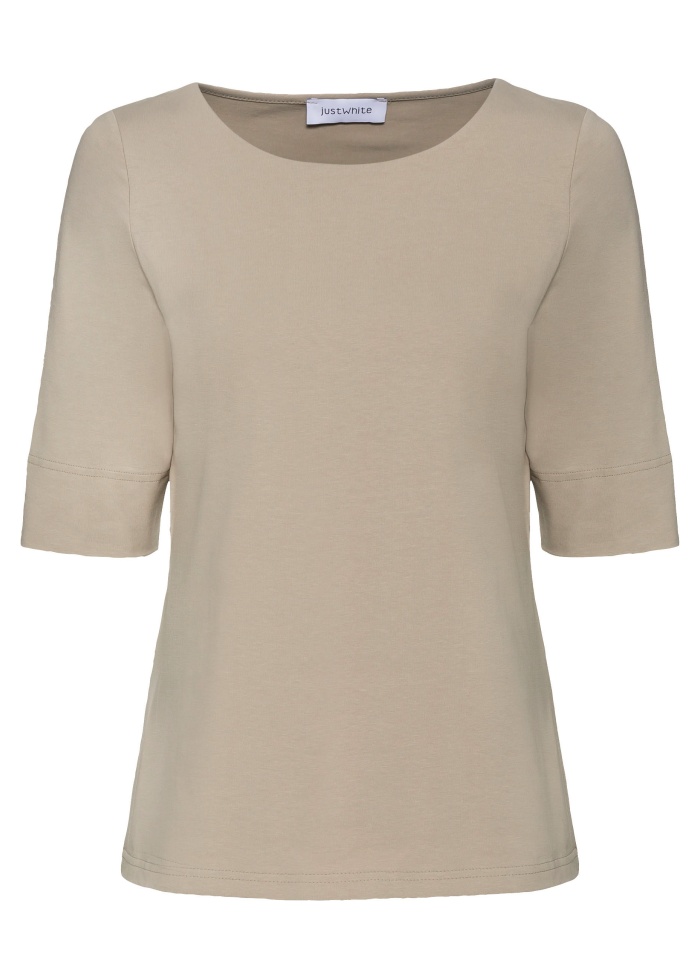 Just White | Lined T-Shirt