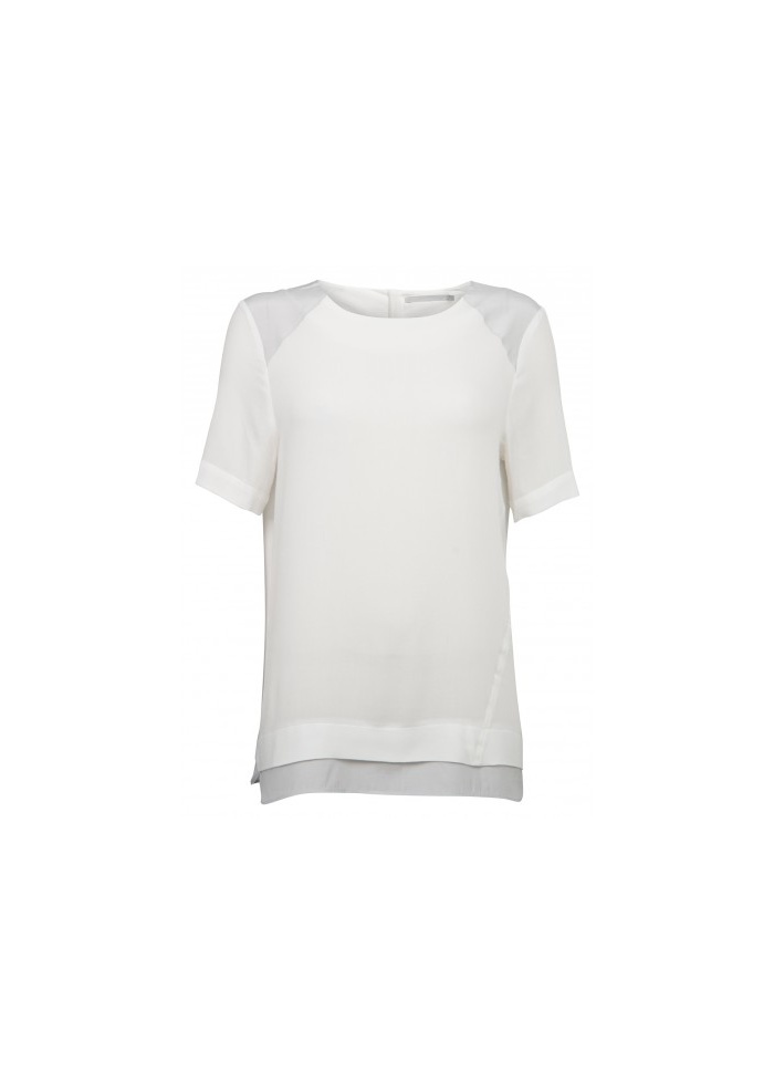 Yaya | Mixed Fabric Top