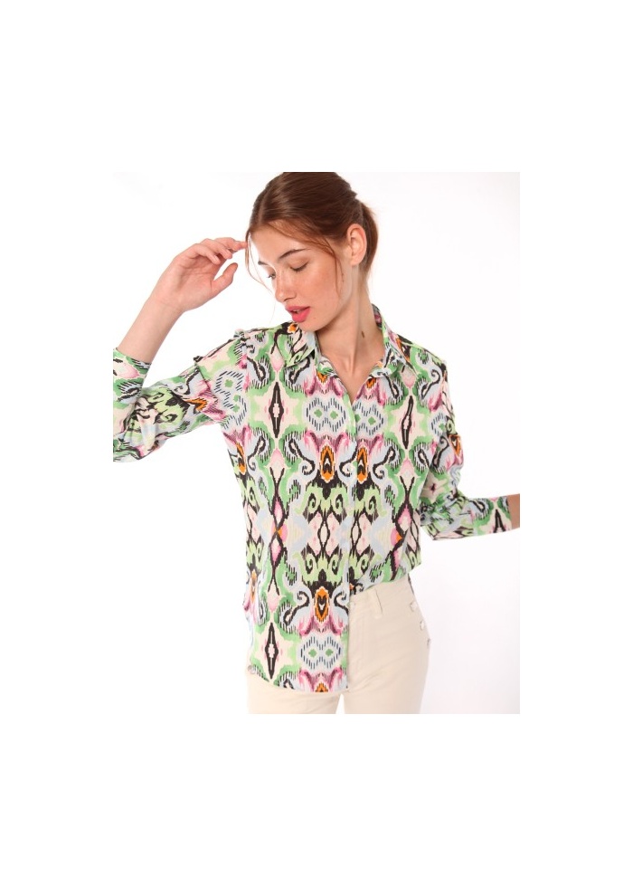 Vilagallo | Gaby Shirt Ikat Watercolour